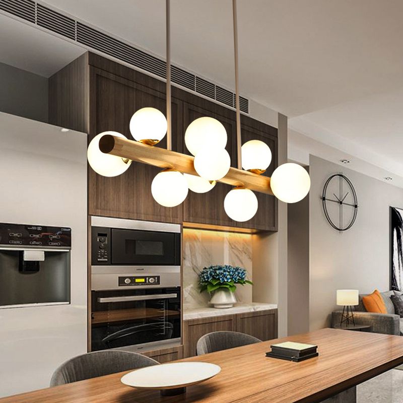 Modern Style Ball Shade Island Pendants Glass Pendant Lights for Dining Room