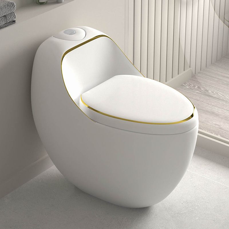 Contemporary Skirted Toilet Bowl One Piece Ceramic Urine Toilet with Seat