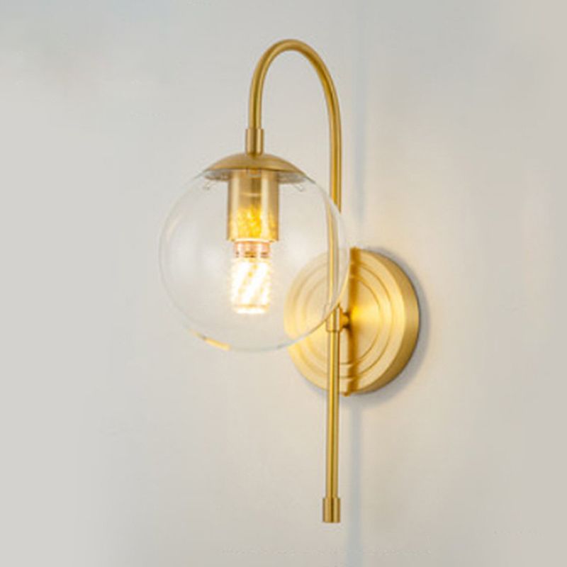 Nordic Style Copper Vanity Light Ball Shape Vanity Lamp for Shower Room