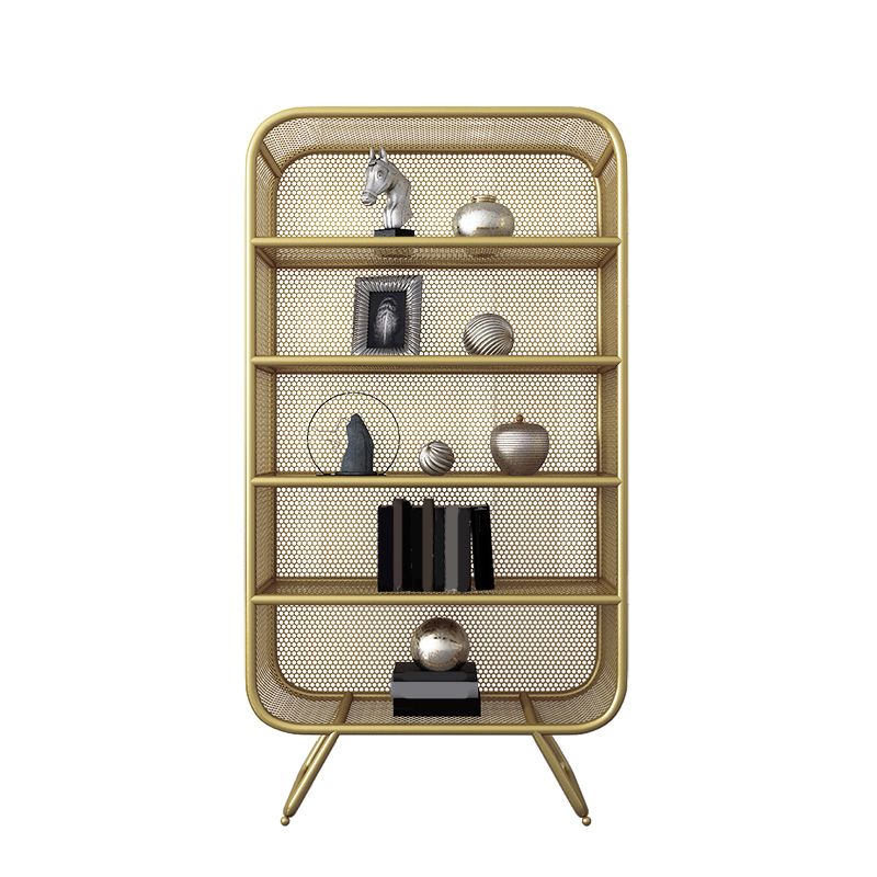 11" Wide Glam Shelf Bookcase Closed Back Metal Shelves Included Bookshelf