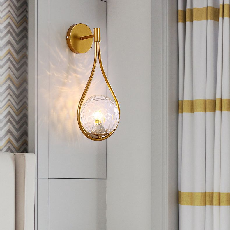 Contemporary Droplet Wall Mounted Lights Milk Glass Wall Mounted Lamp for Restaurant