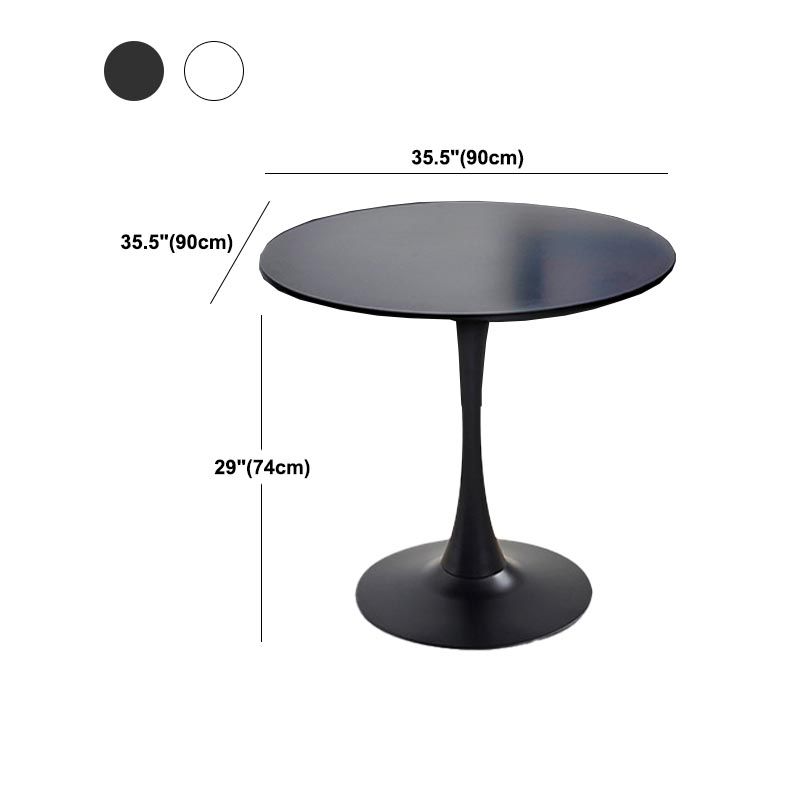 Modern Manufactured Wood Tulip Table Matte Finish Round Dining Table