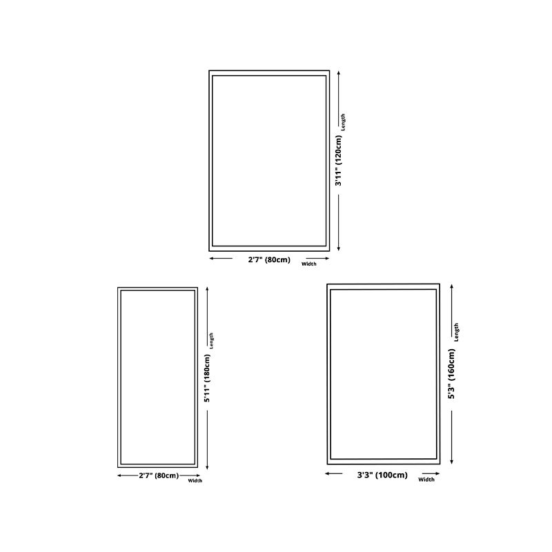 Simple Geometric Rug Indoor Polyester Rug Easy Clean Rug for Living Room and Bedroom