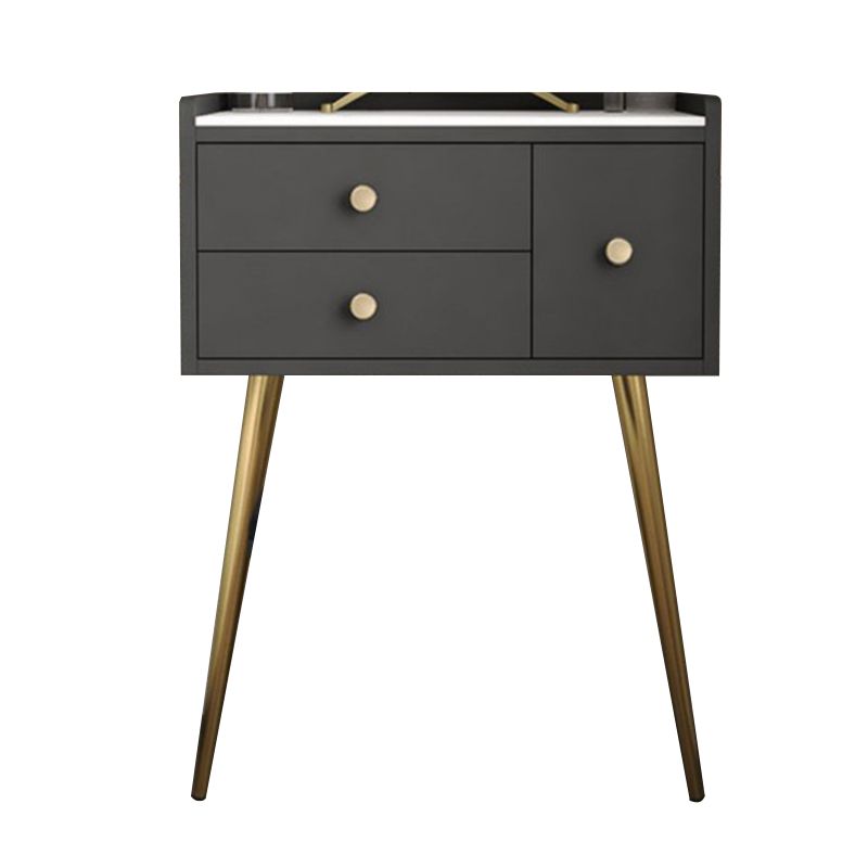 Contemporary Dresser Wooden Makeup Counter With 3 Storage Drawers for Bedroom