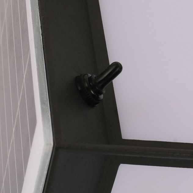 Black Waterproof Pillar Lamp Solar Square Outdoor Lights for Garden