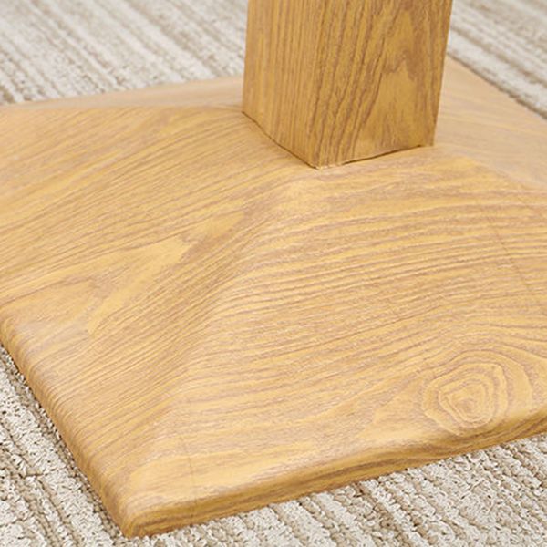 Contemporary Round and Wooden Square Dining Table for 2 People