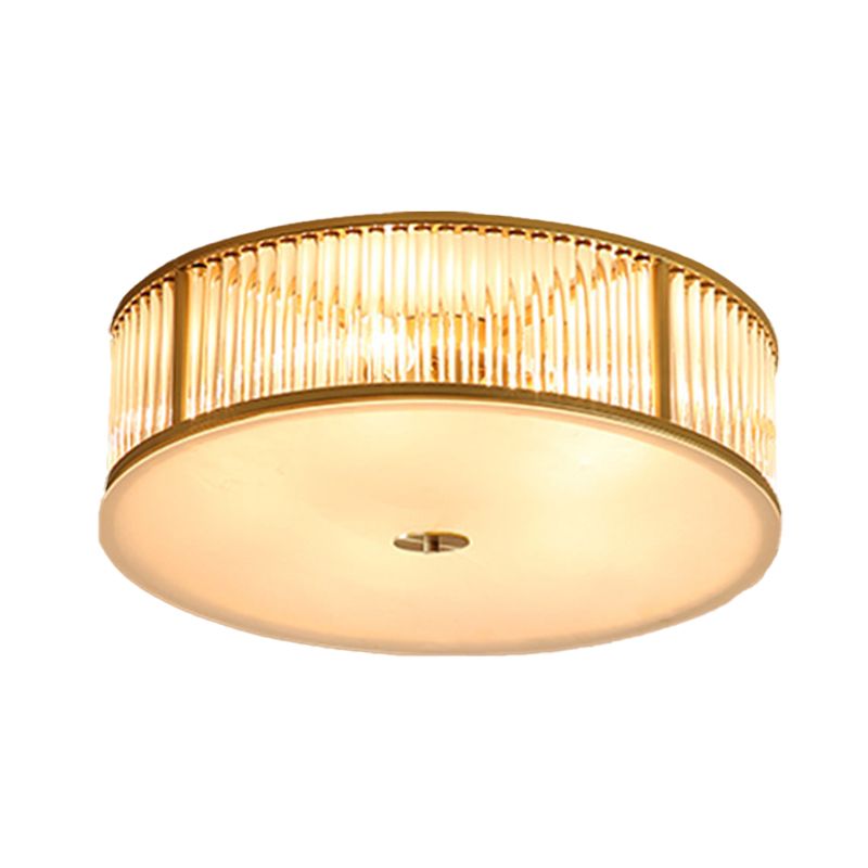 Crystal Drum Flush Mount Modern Flush Mount Light Fixtures for Living Room