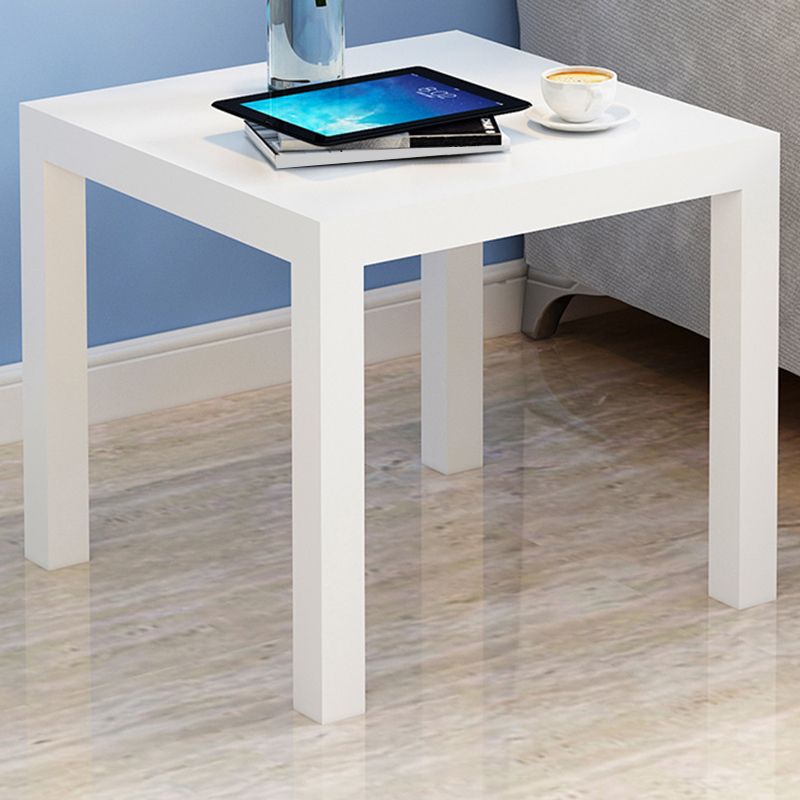 Contemporary Square Side End Table Wood 4 Legs End Slide Table