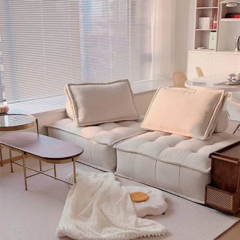 Faux leather Parsons Chair Removable Cushions Armless Chair for Living Room