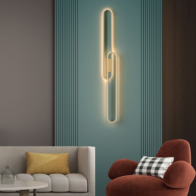Modernism Metal Gold Wall Mounted Sconce 2-Light Wall Light for Foyer