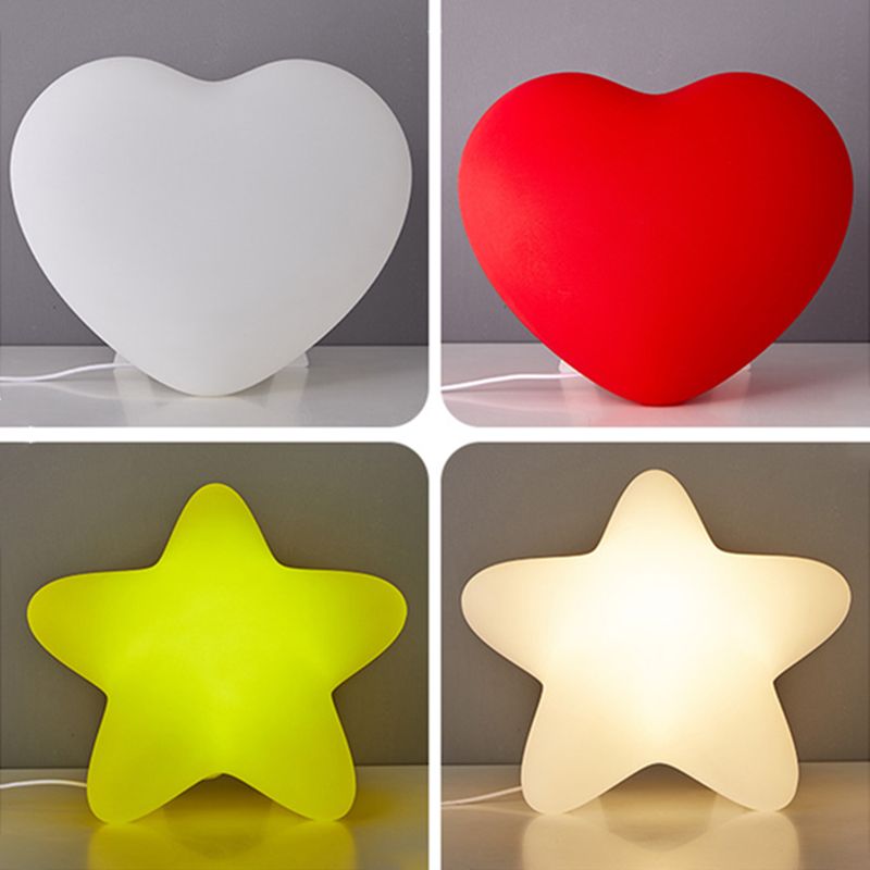 Macaron Style Table Lamp 1-Light LED Desk Light with Plastic Shade for Bedroom