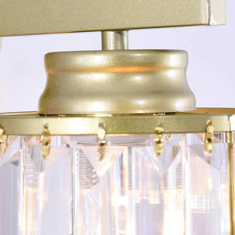 Crystal Half Cylinder Shape Wall Light Modern 1 Light Wall Light Sconce