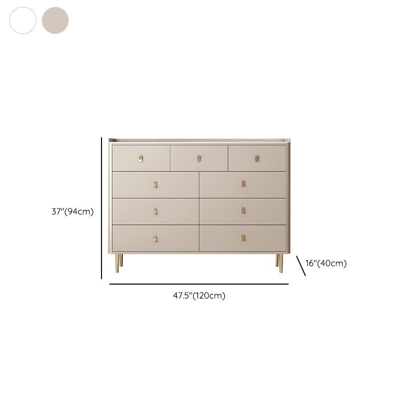 15.6-inch W Storage Chest Classic Glam Stone Storage Chest Dresser