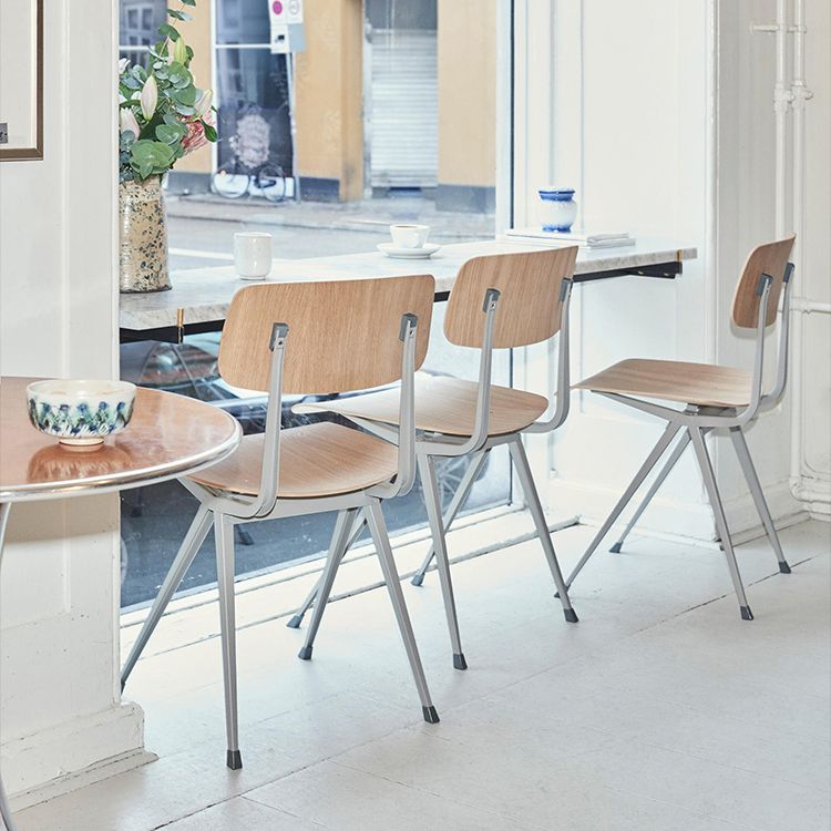 Contemporary Dining Room Open Back Metal Armless Dining Chair