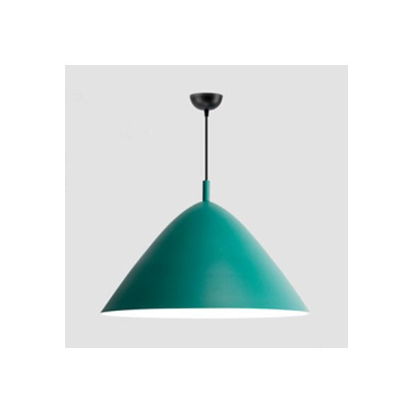 Nordic Candy Colored Pendant Fixture Pyramid Shade 10.5/13/16 Inch Wide One Light Aluminum Hanging Light for Cafe