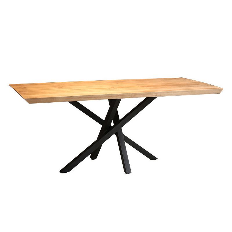 Rectangle Dining Table Brown Wood Modern Pedestal Dining Table