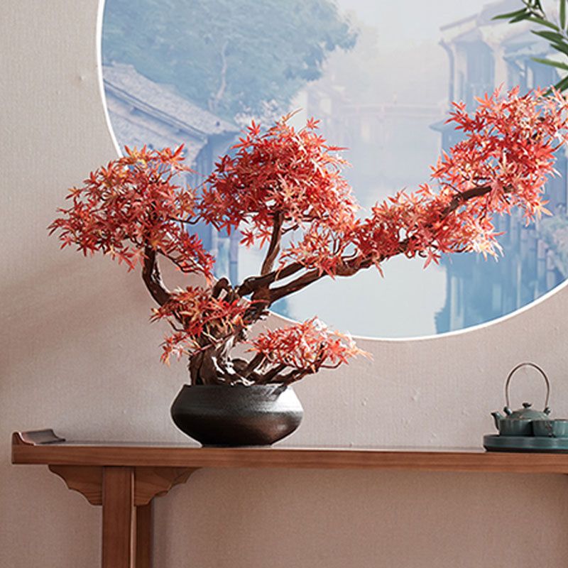 Wood Console Table Mid-Century Modern Rectangle Accent Table for Hall