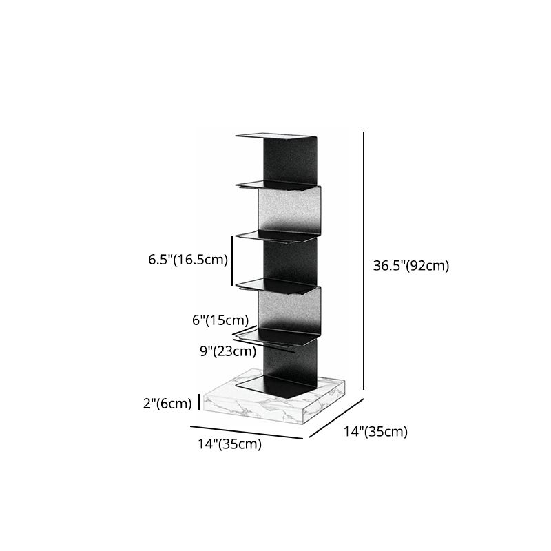 Modern Style Vertical Bookshelf Stainless Steel Shelf Bookcase for Home