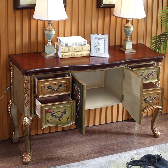 Victoria Wooden Accent Table Free Form Console Sofa Table for Hall