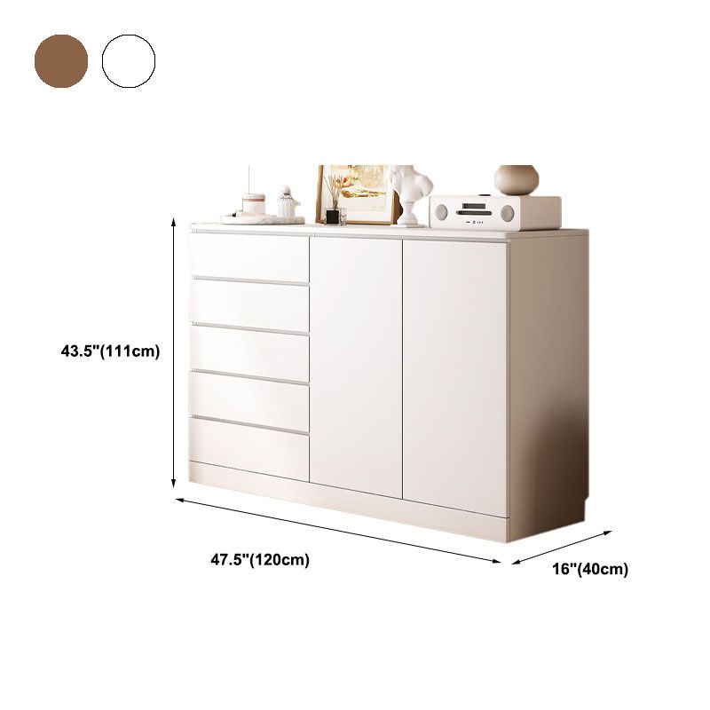 Modern Style Storage Chest Vertical Wooden Dresser with Drawers