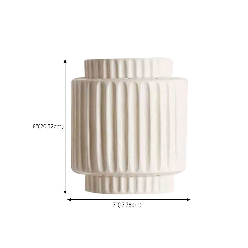 Resin Shade Wall Lamp Modern Style White Shape Wall Mounted Lighting for Bedroom