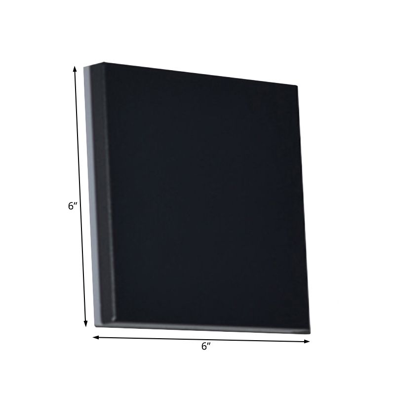 Simple laveuse murale ultra-mince avec de la nuance carrée en métal LED LED Éclairage d'applications en noir, chaud / blanc léger