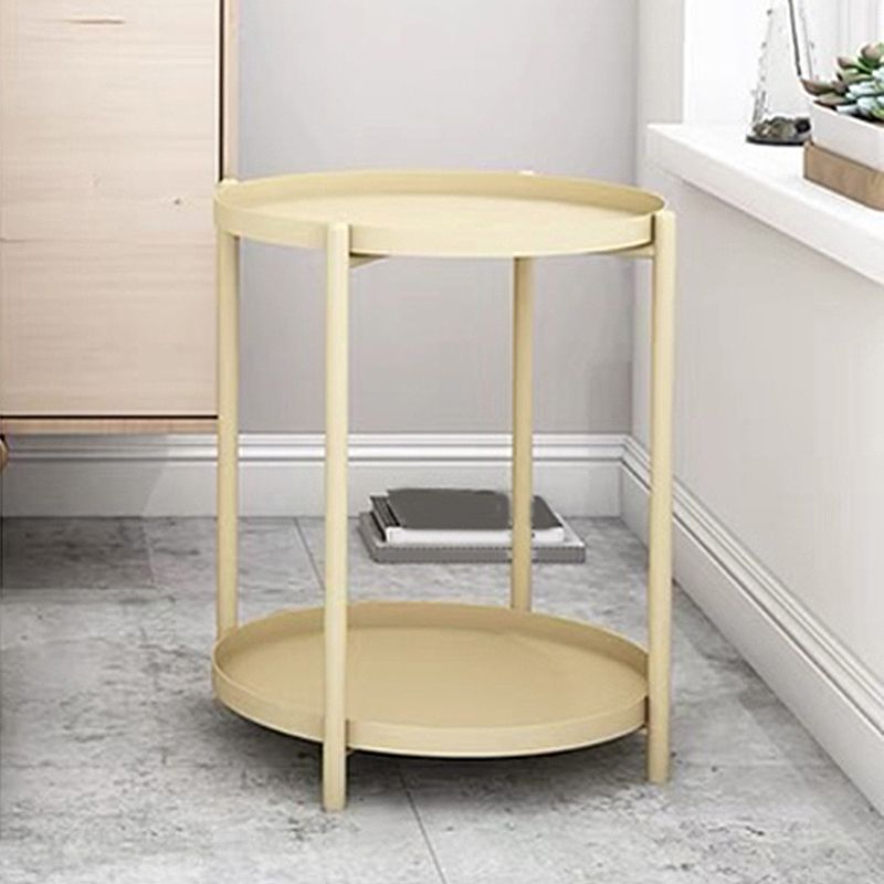 4 Legs Base Design Cocktail Table Multi-color Selection of Metal Iron Round Coffee Table