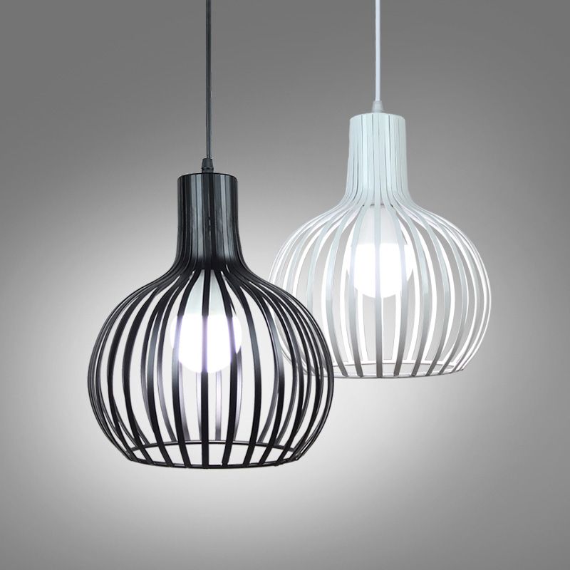 Lampada a sospensione sferica in stile loft 1 lampada a sospensione del soffitto in metallo lampadina