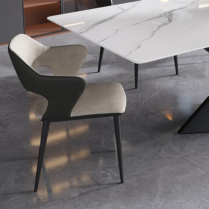 Contemporary Style Sintered Stone Dining Rectangle Table Set 1/4/5/7 Pieces Dining Set