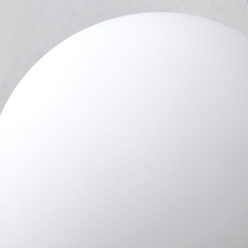 White Modern Metal Wall Sconce Ball Shape Wall Light with Glass Shade for Bedroom