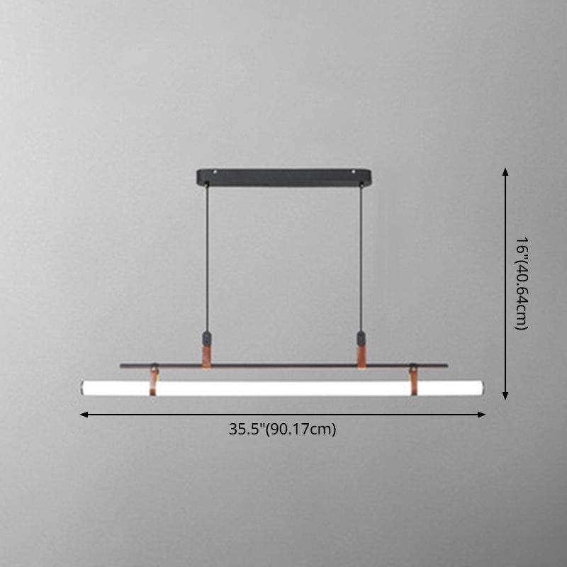 Luce a sospensione dell'isola acrilica a forma di palo Light Hanging LED per sala da pranzo