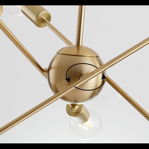 Accesorio colgado de techo accesorio de iluminación de lámpara de metal para remolino en latón en latón