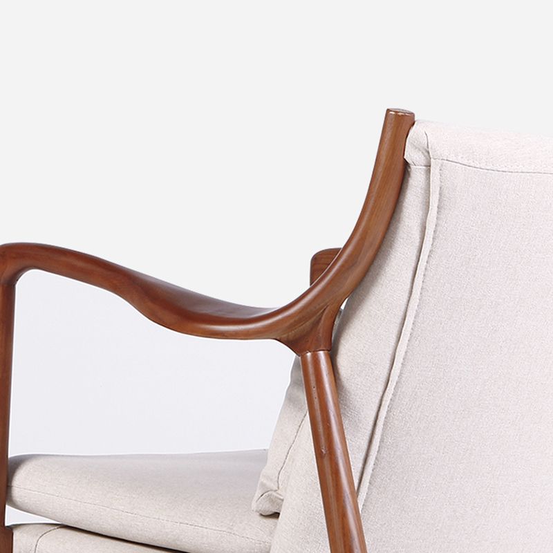 Arms Included Fixed Back Armchair Living Room Chair with Cushion