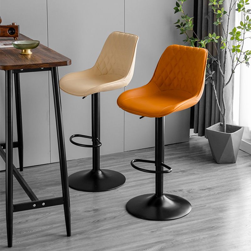 Dining Room Nordic Leather Bar Stool Modern Adjustable Height Stool