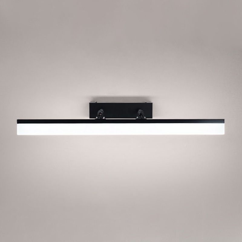 Modern Minimalist Style Rectangular Wall Mounted Mirror Front Acrylic Vanity Lighting Fixtures for Bathroom