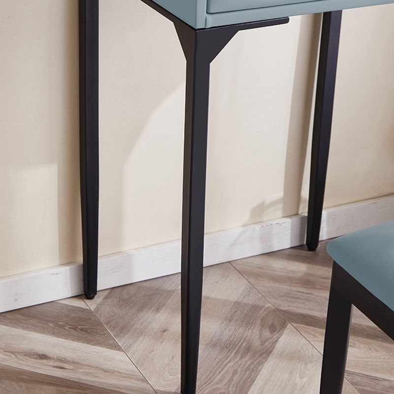 Wood/Stone Vanity Set with Stool, 1 Drawer Modern Dresser - 30.7" H