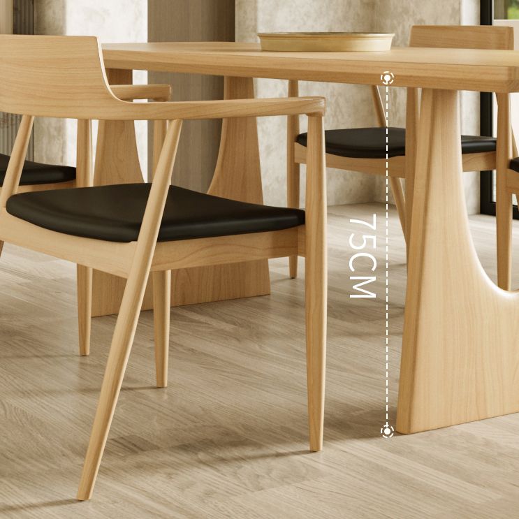 Modern 1/2/4/5 Pieces Rectangle Dining Set Solid Wood Dining Table with Chairs