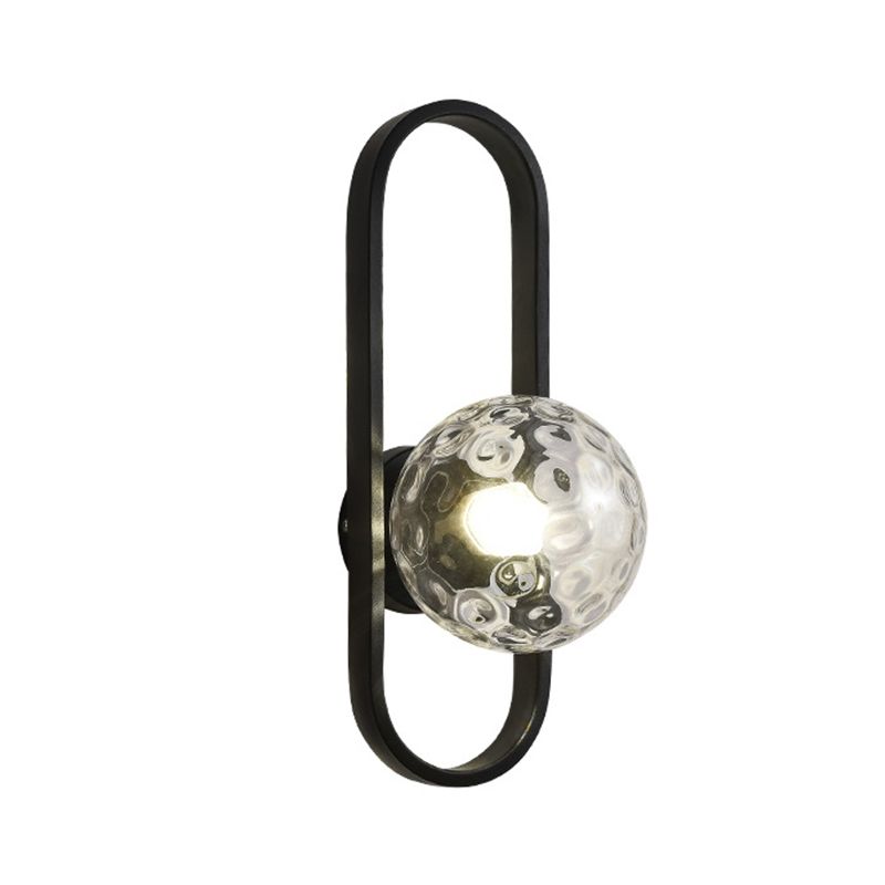 Contemporary Wall Lamp Globe Glass Sconce Lighting for Bedroom