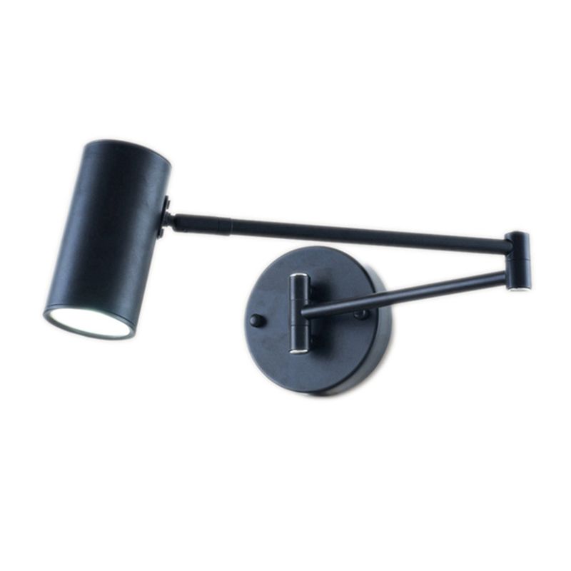 Swing Arm Wall Sconce Modern Minimalist Style Metal 1 Light Sconces for Bedroom