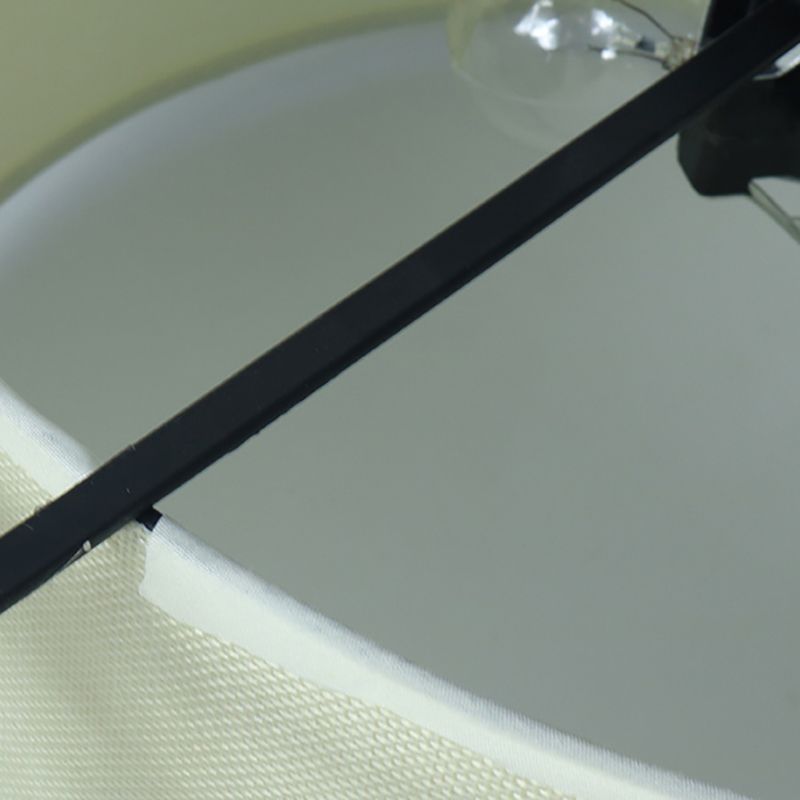 Lampe de plafond d'ombre de tissu de lumières encastrées de style chinois pour le salon
