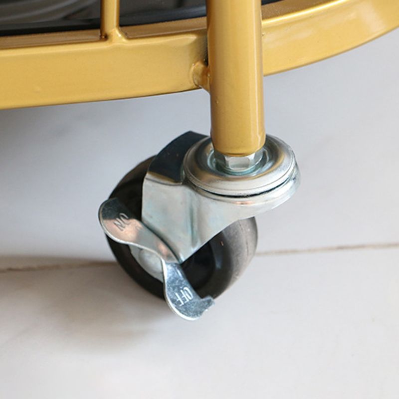 26.77"W Rolling Contemporary Prep Table Metal Prep Table for Home Use