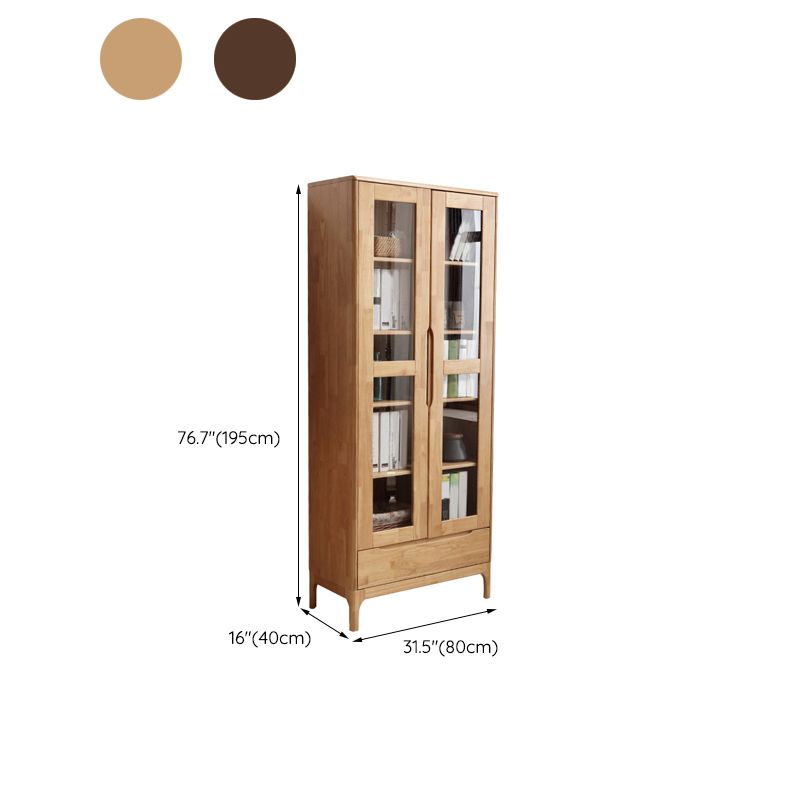 76.77" Tall Wood 1 - Drawer Accent Chest 2 Door Accent Cabinet