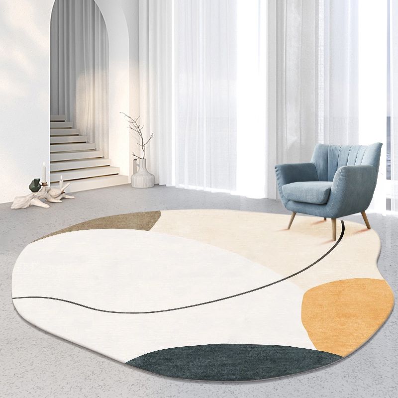Kleurrijk modern vloerkleed kleurblok polyester gebied tapijt anti-slip gemakkelijke tapijten voor huisdecoratie