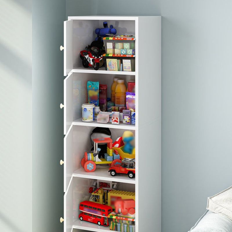 Contemporary Vertical Standard Bookcase Manufactured Wood Bookcase with Doors