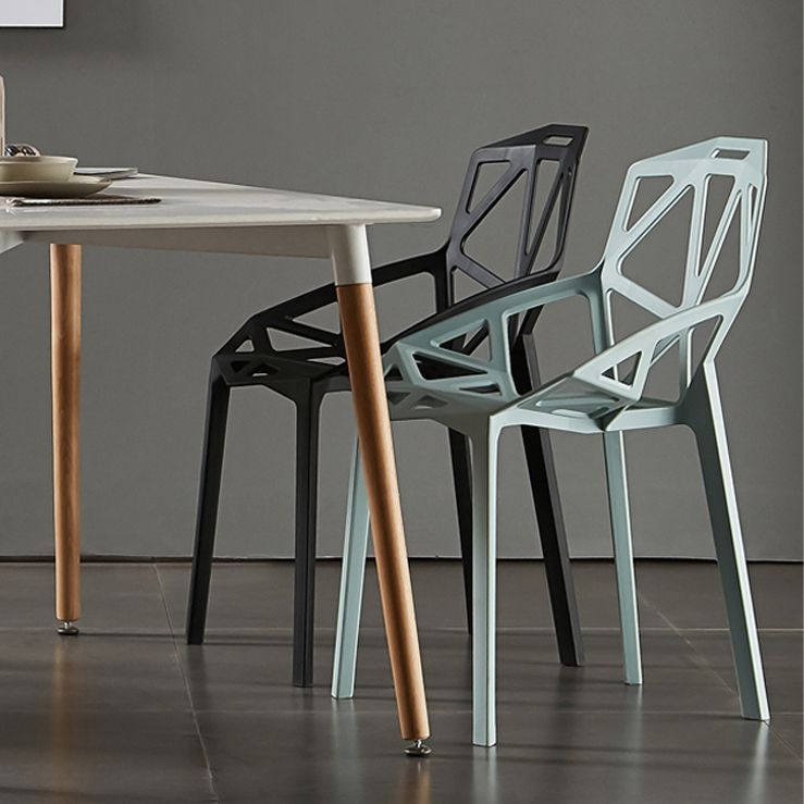 Sedie moderne sedie da pranzo con gambe di plastica per cucina