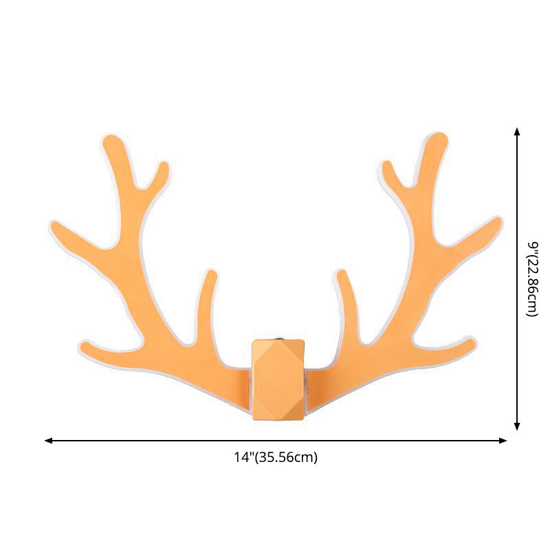 Lampada montata sulla parete di corna di cervo in metallo moderno lampada da parete da letto moderna