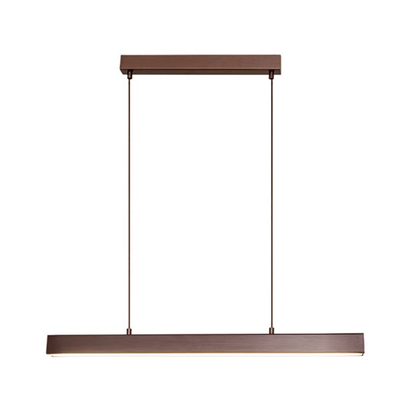 Contemporary Minimalism Island Light Fixture Metal Linear Chandelier Lamp