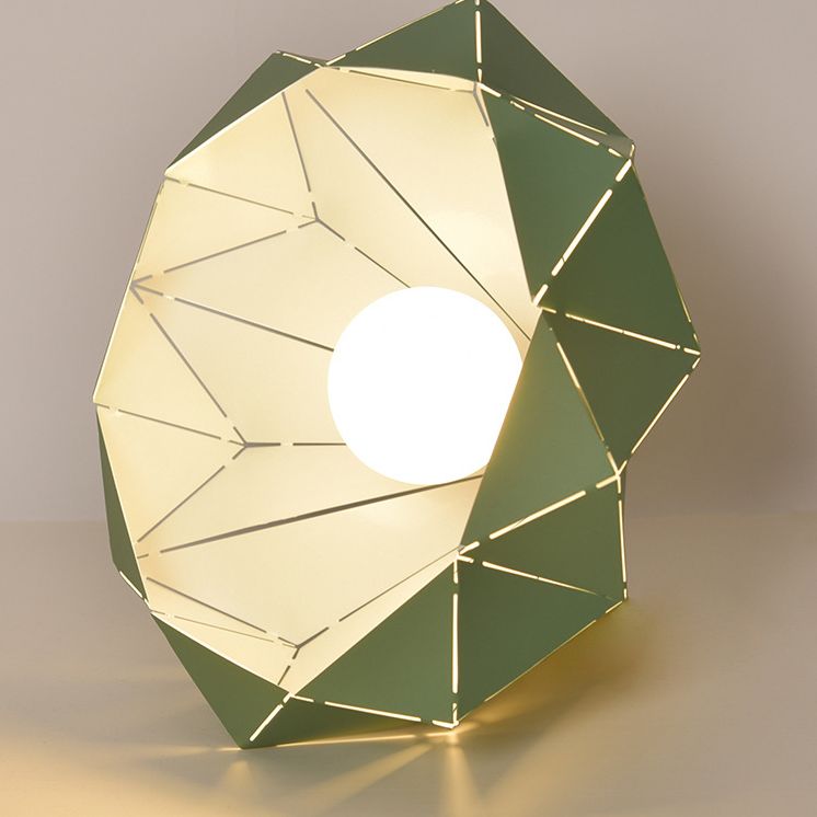 Geometric Shape Metal Hanging Lamp Nordic Macaroon Style 1-Light Pendant for Kitchen Bedroom