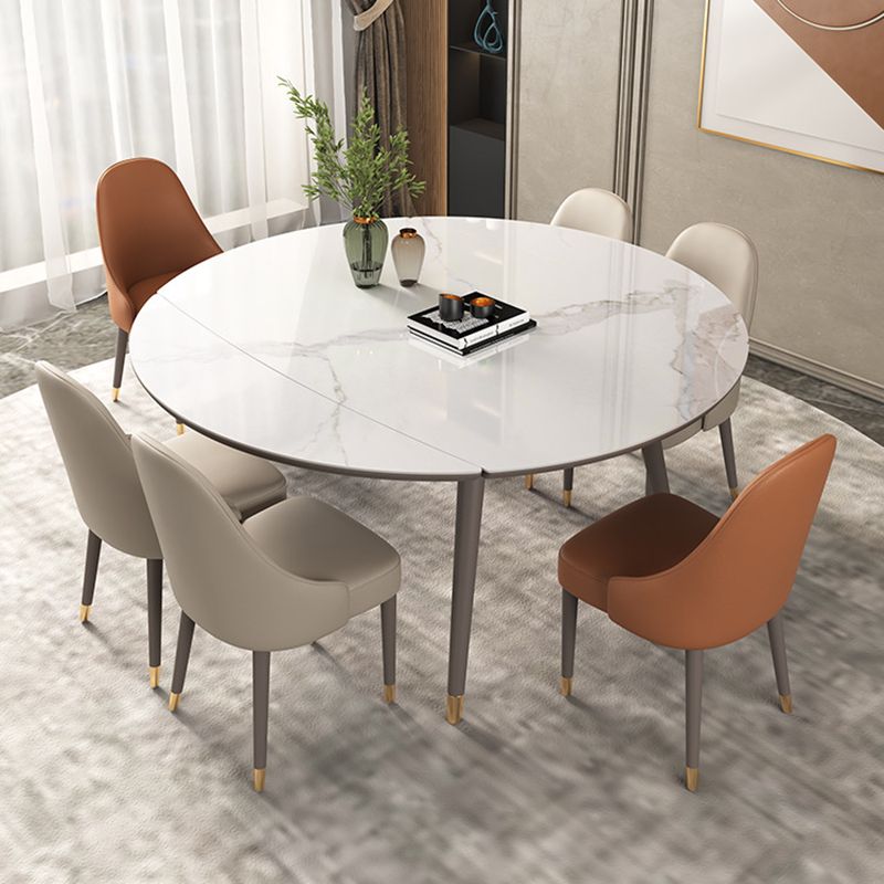 Contemporary Stone Dining Set 1/2/5/7 Pieces Dining Furniture for Home
