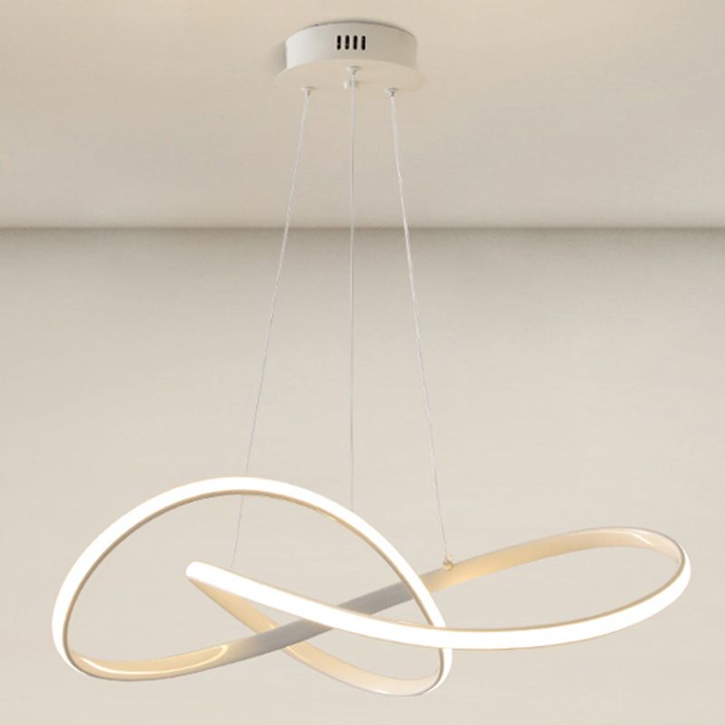 Modern Twisting Chandelier Pendant Light Metal Single Light Chandelier